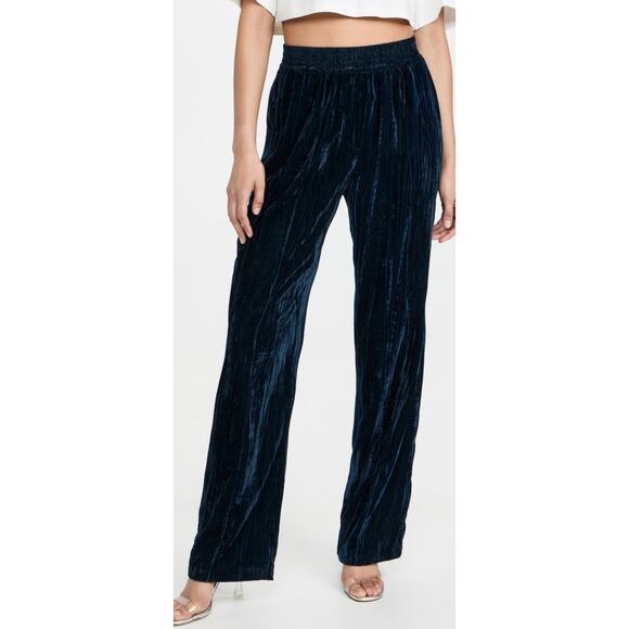 WAYF Deven Wide Leg Women's Trousers in Dark Teal. Size Small. NWOT - Picture 1 of 8